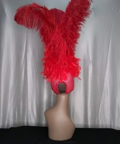 Boa Novelty Feather Showgirl Feather Duster Headpiece Red Burlesque