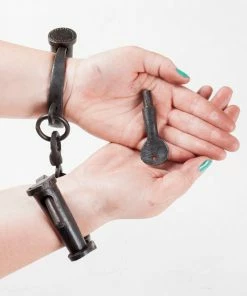 Western Fashion Antique Iron Hand Cuffs 12" Western & Native American