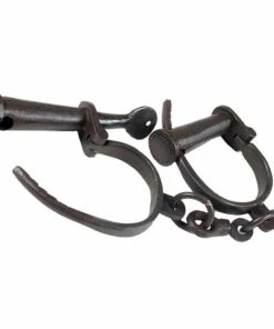Western Fashion Antique Iron Hand Cuffs 12" Western & Native American