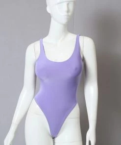 Log In Teal Hi-cut Leotard 80's Style Bodysuits