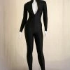 Lets Go Apparel Bodysuits Bodysuit High Neck Zip Front