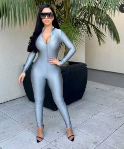 Lets Go Apparel Bodysuits Bodysuit High Neck Zip Front 7 Lets Go Apparel Bodysuits Bodysuit High Neck Zip Front