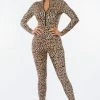 Lets Go Apparel Bodysuit Leopard Zip Front 2 Lets Go Apparel Bodysuit Leopard Zip Front