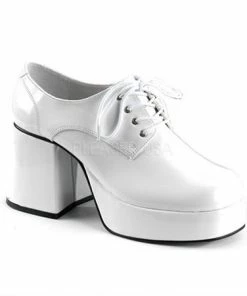 Ellie Shoes Platform White Patent Men's Shoes