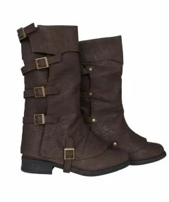 Costume Agent Men's Shoes Boot W/Spat Brown