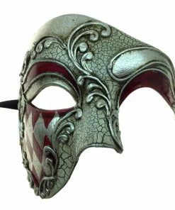 KBW Global Corp Masquerade Masks Mask Venetian Harlequin Half 7 KBW Global Corp Masquerade Masks Mask Venetian Harlequin Half