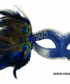 KBW Global Corp Venetian Mask W/ Feathers 10 KBW Global Corp Venetian Mask W/ Feathers