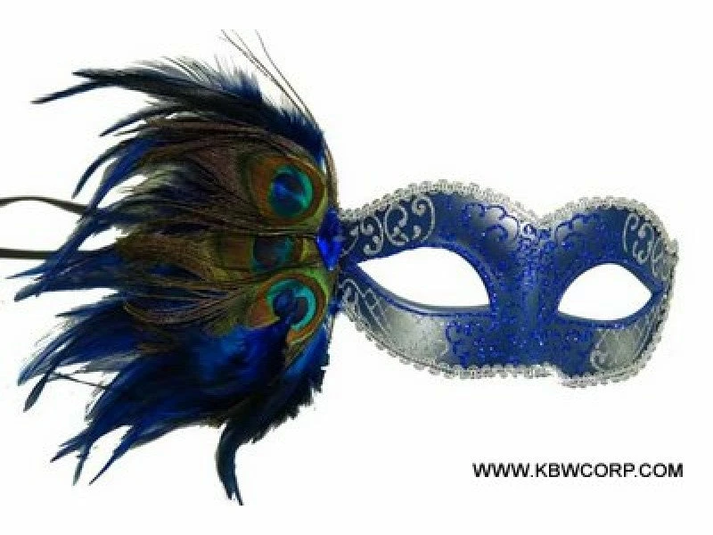 KBW Global Corp Venetian Mask W/ Feathers 5 KBW Global Corp Venetian Mask W/ Feathers