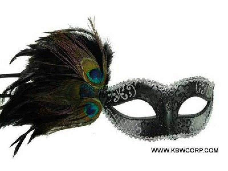 KBW Global Corp Venetian Mask W/ Feathers 3 KBW Global Corp Venetian Mask W/ Feathers