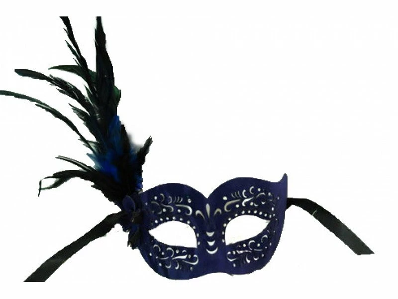 KBW Global Corp Mask Leather W/ Side Feathers Masquerade Masks 4 KBW Global Corp Mask Leather W/ Side Feathers Masquerade Masks