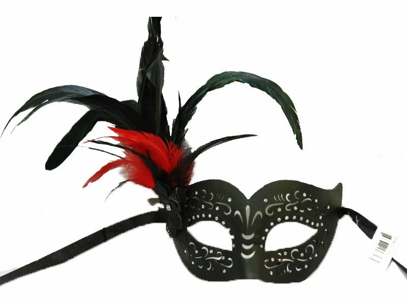 KBW Global Corp Mask Leather W/ Side Feathers Masquerade Masks 3 KBW Global Corp Mask Leather W/ Side Feathers Masquerade Masks