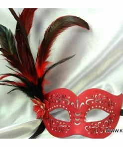 KBW Global Corp Mask Leather W/ Side Feathers Masquerade Masks 9 KBW Global Corp Mask Leather W/ Side Feathers Masquerade Masks