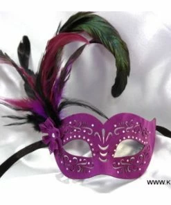 KBW Global Corp Mask Leather W/ Side Feathers Masquerade Masks 11 KBW Global Corp Mask Leather W/ Side Feathers Masquerade Masks