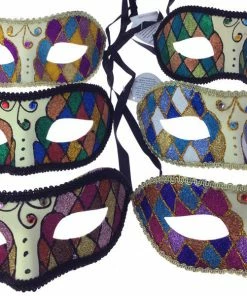 KBW Global Corp Mask Venetian Harlequin Assorted Masquerade Masks