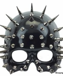KBW Global Corp Mask Half Face Black W/ Spikes Masquerade Masks