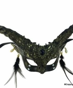 KBW Global Corp Masquerade Masks Venetian Lace Horned Mask 8 KBW Global Corp Masquerade Masks Venetian Lace Horned Mask