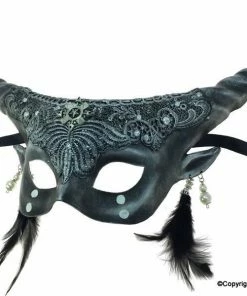 KBW Global Corp Masquerade Masks Venetian Lace Horned Mask