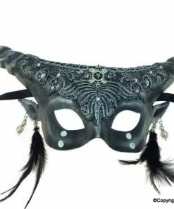 KBW Global Corp Masquerade Masks Venetian Lace Horned Mask
