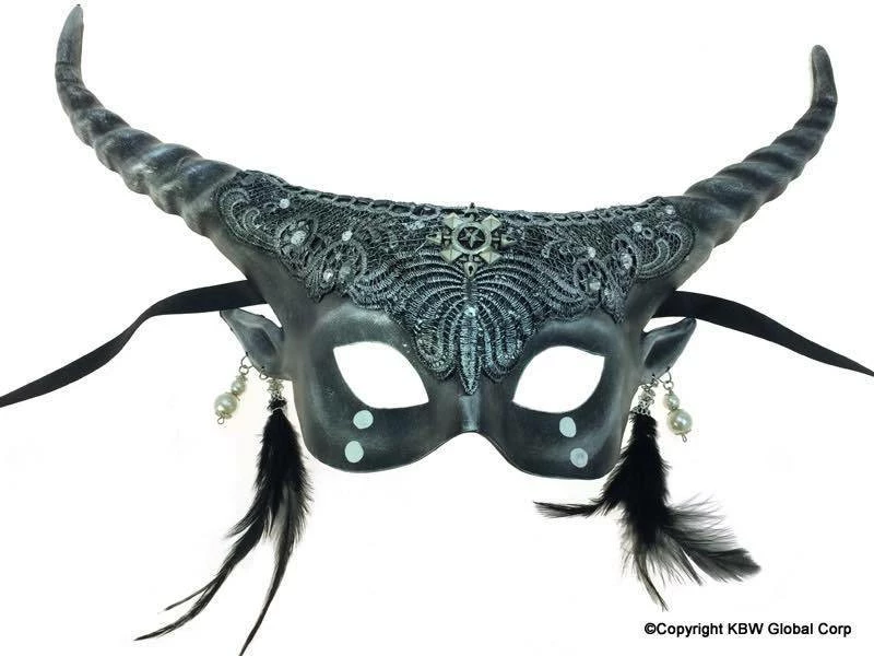 KBW Global Corp Masquerade Masks Venetian Lace Horned Mask 3 KBW Global Corp Masquerade Masks Venetian Lace Horned Mask