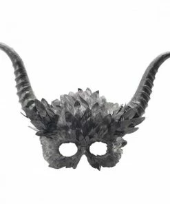 KBW Global Corp Masquerade Masks Mask Devil Horns Silver
