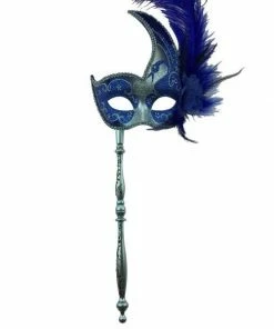 KBW Global Corp Masquerade Swan Motif With Feathers And Attached Stick Masquerade Masks 16 KBW Global Corp Masquerade Swan Motif With Feathers And Attached Stick Masquerade Masks