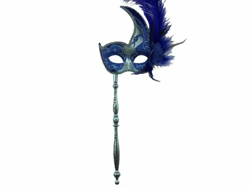 KBW Global Corp Masquerade Swan Motif With Feathers And Attached Stick Masquerade Masks 8 KBW Global Corp Masquerade Swan Motif With Feathers And Attached Stick Masquerade Masks