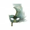 KBW Global Corp Masquerade Swan Motif With Feathers And Attached Stick Masquerade Masks