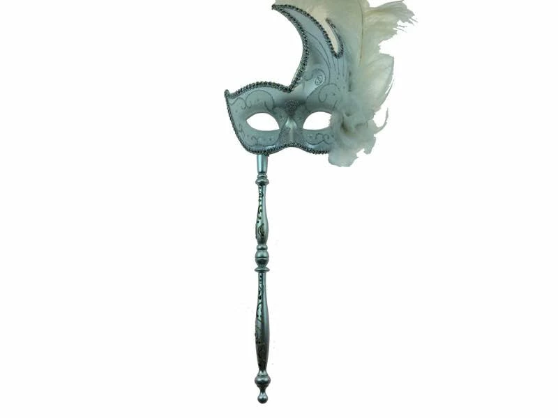 KBW Global Corp Masquerade Swan Motif With Feathers And Attached Stick Masquerade Masks 10 KBW Global Corp Masquerade Swan Motif With Feathers And Attached Stick Masquerade Masks