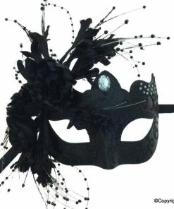 KBW Global Corp Venetian Mask With Flowers In 4 Colors