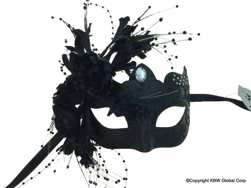 KBW Global Corp Venetian Mask With Flowers In 4 Colors 3 KBW Global Corp Venetian Mask With Flowers In 4 Colors
