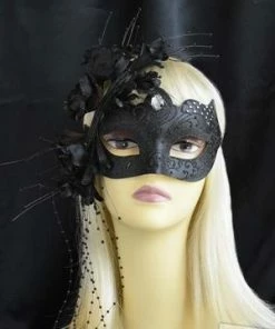 KBW Global Corp Venetian Mask With Flowers In 4 Colors