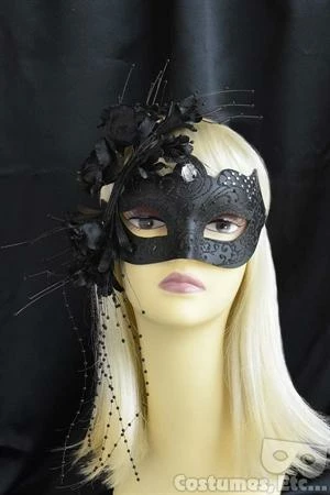 KBW Global Corp Venetian Mask With Flowers In 4 Colors 4 KBW Global Corp Venetian Mask With Flowers In 4 Colors