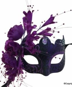 KBW Global Corp Venetian Mask With Flowers In 4 Colors 10 KBW Global Corp Venetian Mask With Flowers In 4 Colors