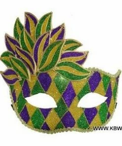 KBW Global Corp Mask Mardi Gras Harlequin