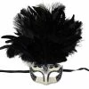 KBW Global Corp Masquerade Masks Mask W/ Feathers In 3 Colors