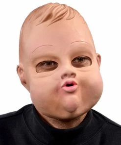 Zagone Studios LLC Baby Doll Mask, Old Fashion Baby Child's Toy Character Latex Face Mask Horror Masks