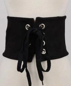 Fame Accessories Belt Suede Lace Up Front In 2 Colors Pirate & Medieval/Renaissance