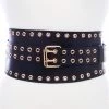 Fame Accessories Belt Black Grommeted