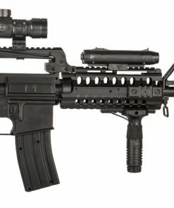 UK Arms M4 AIRSOFT RIFLE W/ SCOPE, GRIP, LASER, EXTENSION Guns & Holsters