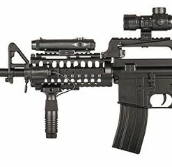 UK Arms M4 AIRSOFT RIFLE W/ SCOPE, GRIP, LASER, EXTENSION Guns & Holsters