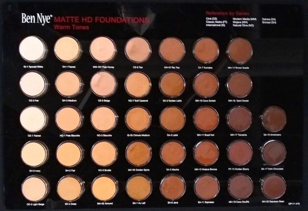 Ben Nye MatteHD Foundation Warm Tones 3 Ben Nye MatteHD Foundation Warm Tones