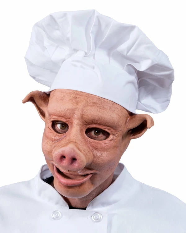 Zagone Studios LLC Horror Masks BBQ Chef Pig Latex Face Mask With Adjustable Hat 3 Zagone Studios LLC Horror Masks BBQ Chef Pig Latex Face Mask With Adjustable Hat