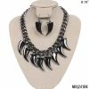 Ceci Jewelry, Inc. Black Metal Horn Necklace And Matching Earrings Necklaces & Earrings