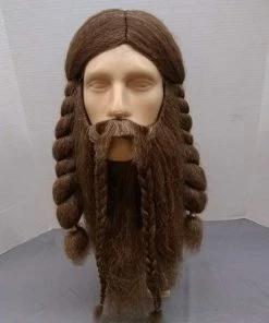 Alicia International Olef Medium Brown Wig And Beard Set