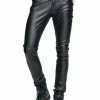 Western Fashion Decades Black Pleather Pants