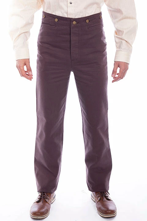 Scully Range Wear Steampunk & Victorian Walnut Cotton Canvas Pants 3 Scully Range Wear Steampunk & Victorian Walnut Cotton Canvas Pants
