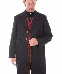 Scully Range Wear Steampunk & Victorian Black Frock Coat