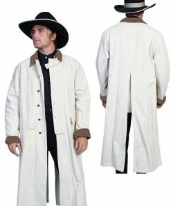 Scully Range Wear Canvas Duster In Black Or Natural