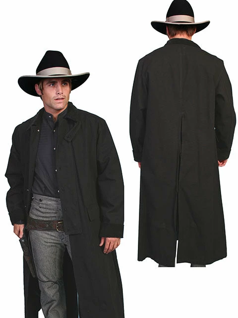 Scully Range Wear Canvas Duster In Black Or Natural 3 Scully Range Wear Canvas Duster In Black Or Natural
