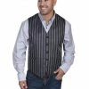 Scully Range Wear Plus Size Double Pinstripe Vest